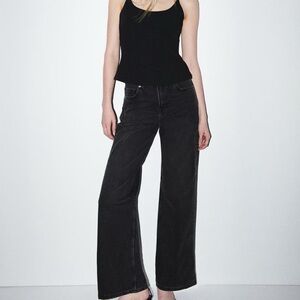 H&M High Rise Wide Leg Jeans